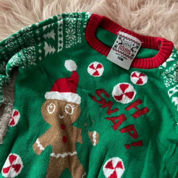 Well Worn: Gingerbread Man Oh Snap Sweater (18 months) - Picture 3 of 4